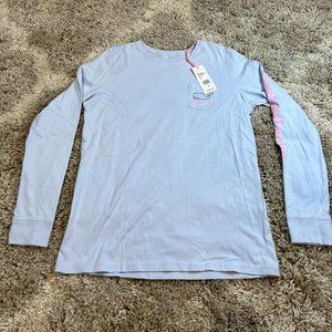 Vineyard Vines Women's Small LS Graphic Pkt Tee Two-Tone Vntg Whale